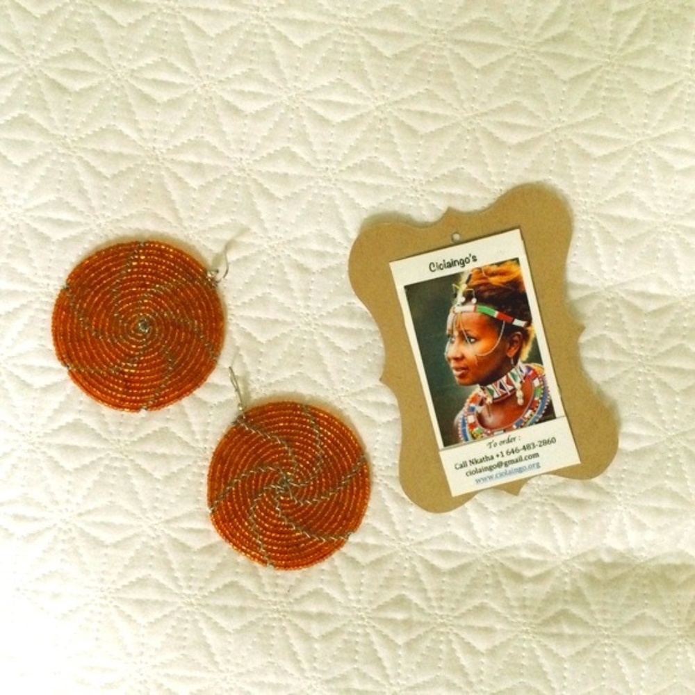 Ciolaingos beaded earrings